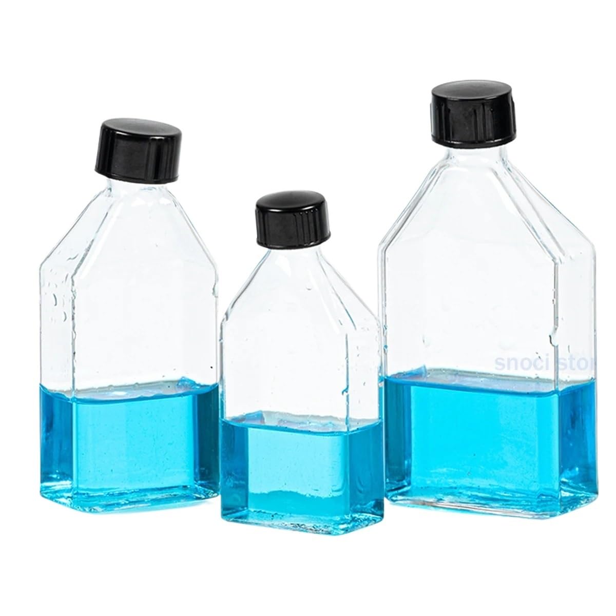 1 matraz de cultivo de vidrio con tapón de rosca biselado y cuello en ángulo.(250ml)