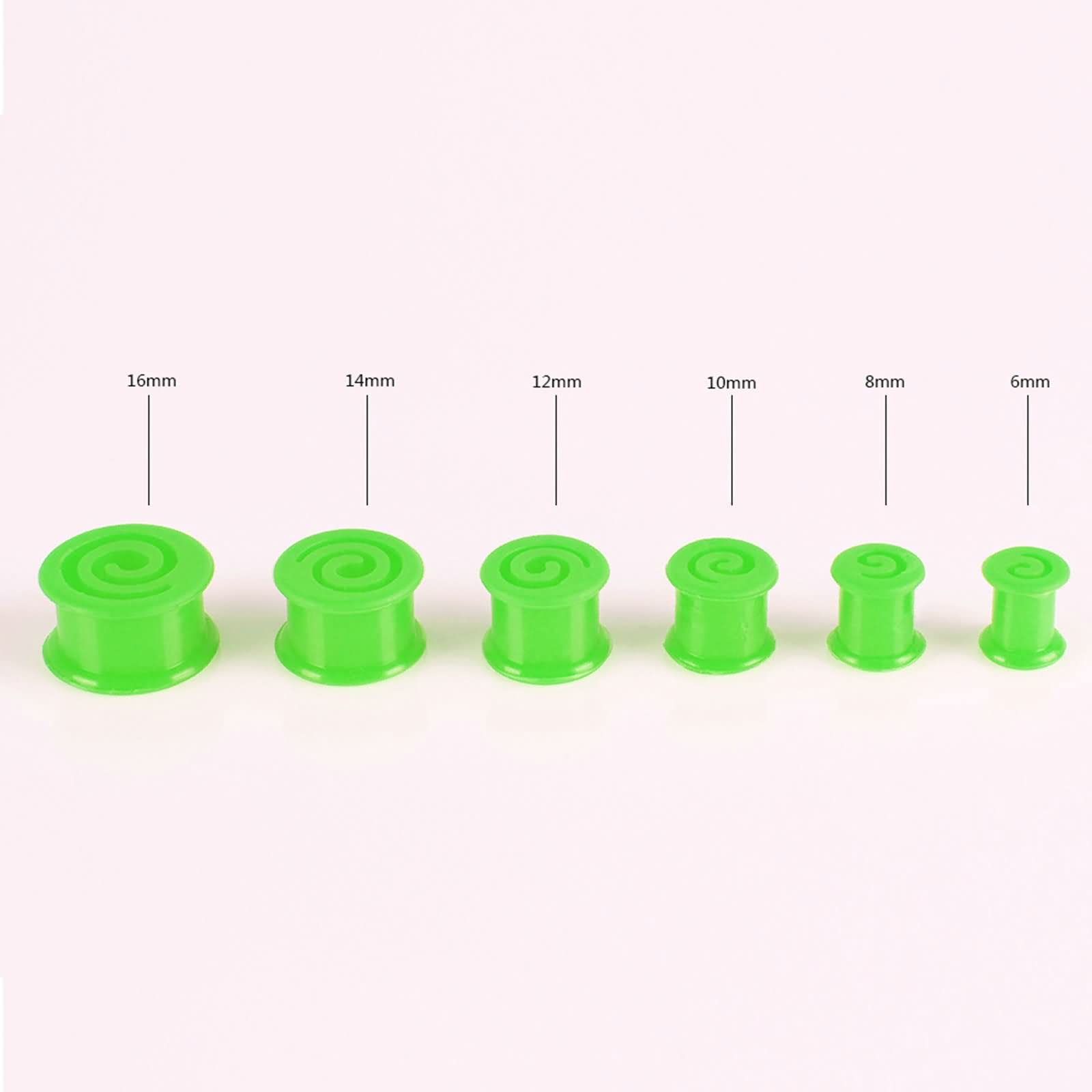 Daesar Ohr Plug Silikon, Tunnel 6-16MM Kreise Multicolor Ohrringe Piercing Ohr Expander Set