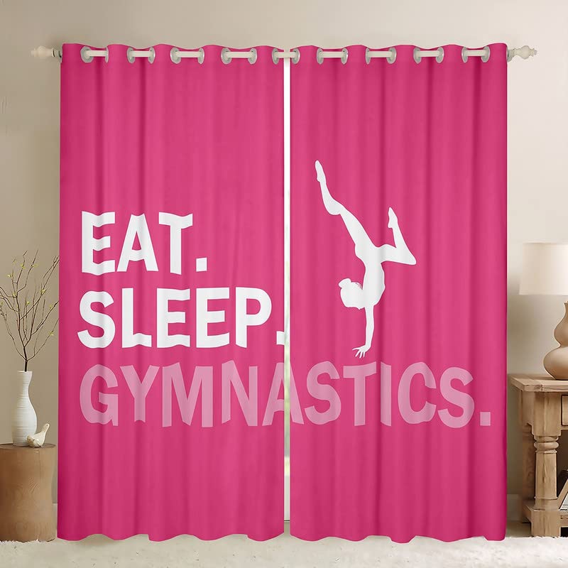 Cortinas de ventana rosa infantiles de 46x54 pu para decoración de dormitorio de niñas