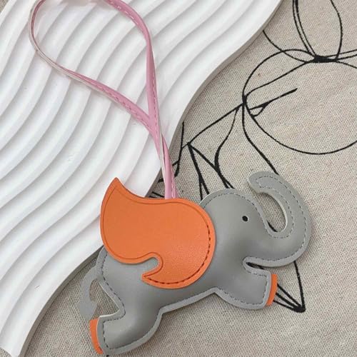 Image of 2PCS Set in Grey and Green Bag Charm, Elephant Bag Charm for Women, Cute Bag Accessories for Girls, Bag Charms Keychain for Daily Use, Cute Animal Keychain
