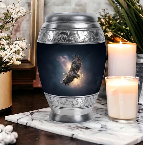Image of Eagle Urn Mini Cremation Urns for Human Adult Female Mom 1 Large & 4 Small | Keepsake Burial Urns, Memorial Urn, Unique Urns for Ash