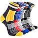 Niodora Calcetines Deporte Hombre Mujer, 6 Pares Calcetines Running Hombre Antiampollas de Algodón para Ciclismo Running Trabajo (Multicolor2, 37-42)