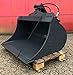 Produktbild BBT@ Cornel-Baggerschaufel / 45° Hydraulisch schwenkbar / Mit MS03-Aufnahme / Arbeitsbreite 80 cm / Minibagger Radlader Schaufel Räumschaufel Hardox