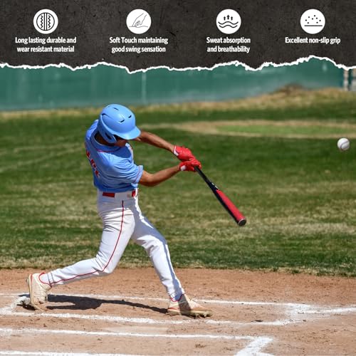 Jerify 12 Pack 40\" Bat Grip Tapes Bulk All Weather Performance Full Adhesive Back Baseball Softball Bat Grip for Sports