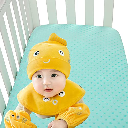 Minky Bassinet Sheet Set 2 Pack Stretch Fitted Cradle Sheets,Ultra Soft Thick Universal Fit Oval Rectangle Hourglass Pad/Mattress, For Baby Girls And Boys Grey Green #TOP6