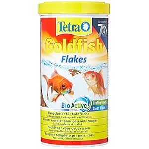 Tetra Goldfish Flakes, vlokkenvoeding voor alle goudvissen en andere koudwatervissen, 1 l blik
