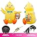 Holidayana 8 Foot Tall Giant Inflatable Easter LED Light Baby Chick Holiday Yard Decoration with Blower Fan, Tie Down Straps, and Ground Anchor Stakes