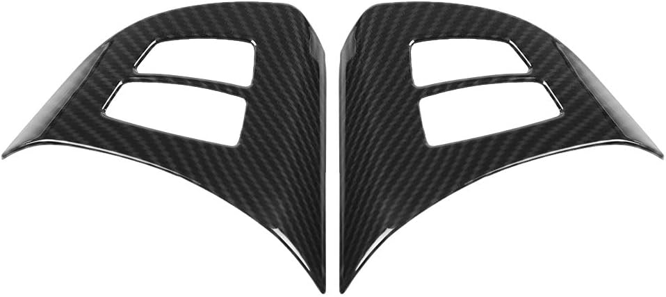 2Pcs Carbon Fiber Steering Wheel Cover Trim, Keenso Steering Wheel Frame for X5 E70 2008-2013