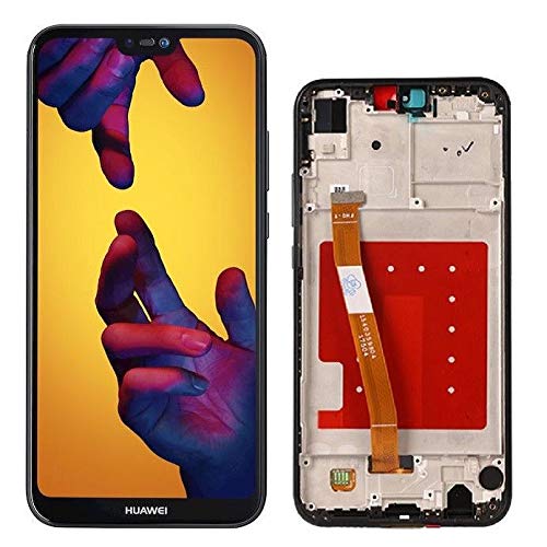 EGoTech® Schermo Display LCD Huawei P20 Lite Ane-LX1 + Touch Screen + Frame Vetro VETRINO Nero (Black)