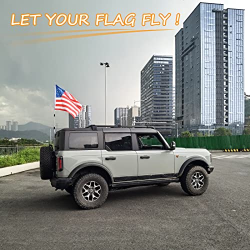 Furyengraver Antenna Mount Flagpole Holder Flagpole Bracket Multi-Function Tailgate Hinge Mounted For Ford Bronco Accessories 2021 2022 #TOP5