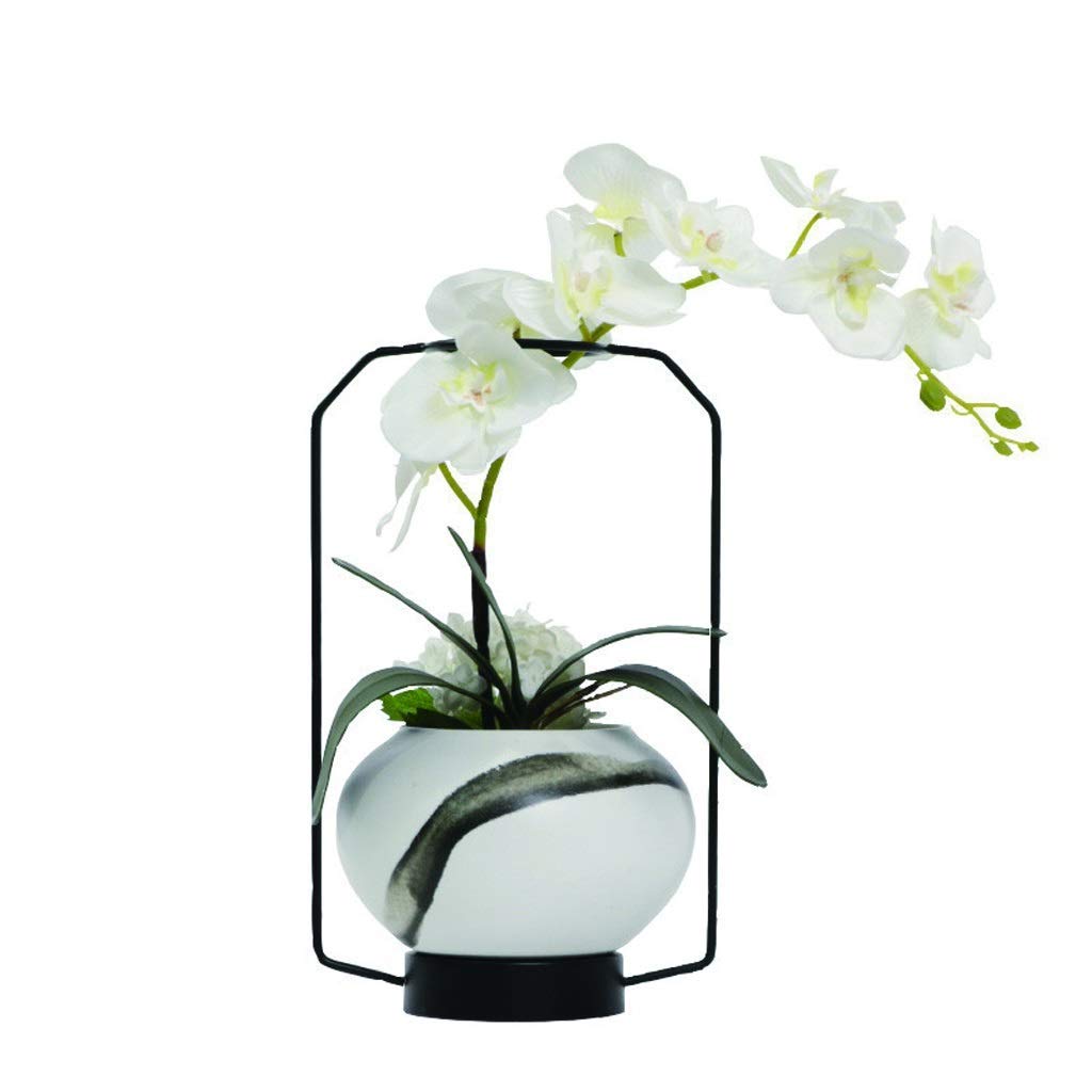 XDLEDMKIZ Artificial Flowers Artificial Phalaenopsis With Vase Arrangement Bonsai For Home Living Room Office,Orchis Bonsai Fake Flowers Fake Flowers