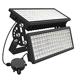 HOPEDAMAI LED Strahler 200W 28000LM, LED Fluter Superhell Flutlicht, 6500K Kaltweiß Flutlichtstrahler Außen, IP67 Wasserdicht Außenstrahler für Garten, Hof, Parkplatz Beleuchtung