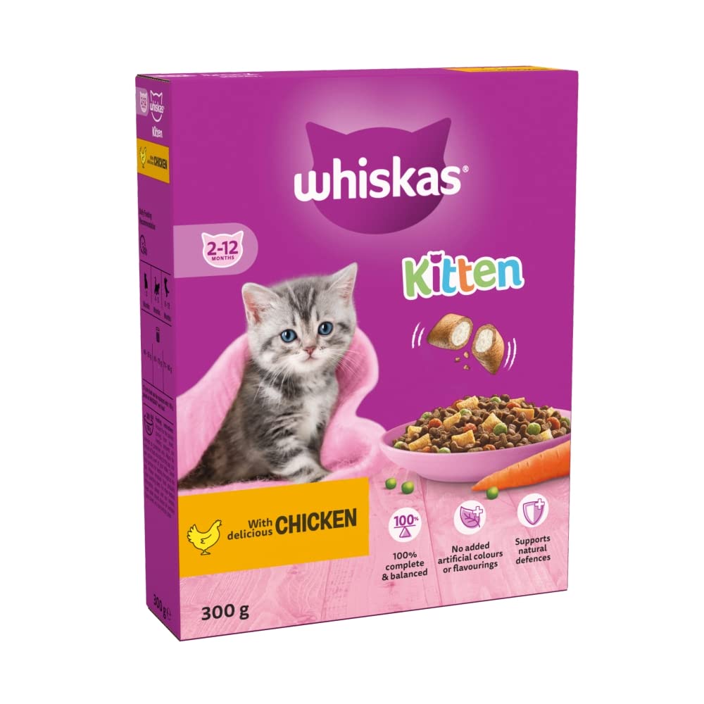 WHISKAS 2-2mths Cat Complete Dry with Chicken 300g — image 1