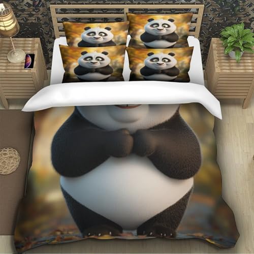 Drap de couette panda mignon pour transformer votre chambre en cocon de douceur - 5
