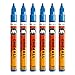 Produktbild Molotow One4All 127HS Acryl Marker (2,0 mm Strichstärke, hochdeckend und permanent, UV-beständig, für fast alle Untergründe) 6 Stück Farbe 224 metallic blau