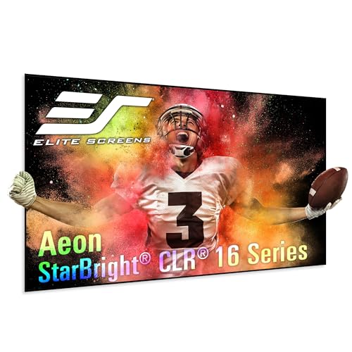 Image of Elite Screens 123 inch Fixed Frame Projector Screen 16:9, 4K /8K UHD, Edge-Free ALR, 1.65 Gain, 90% Ceiling Light Rejecting, AR123H2-SBCLR16