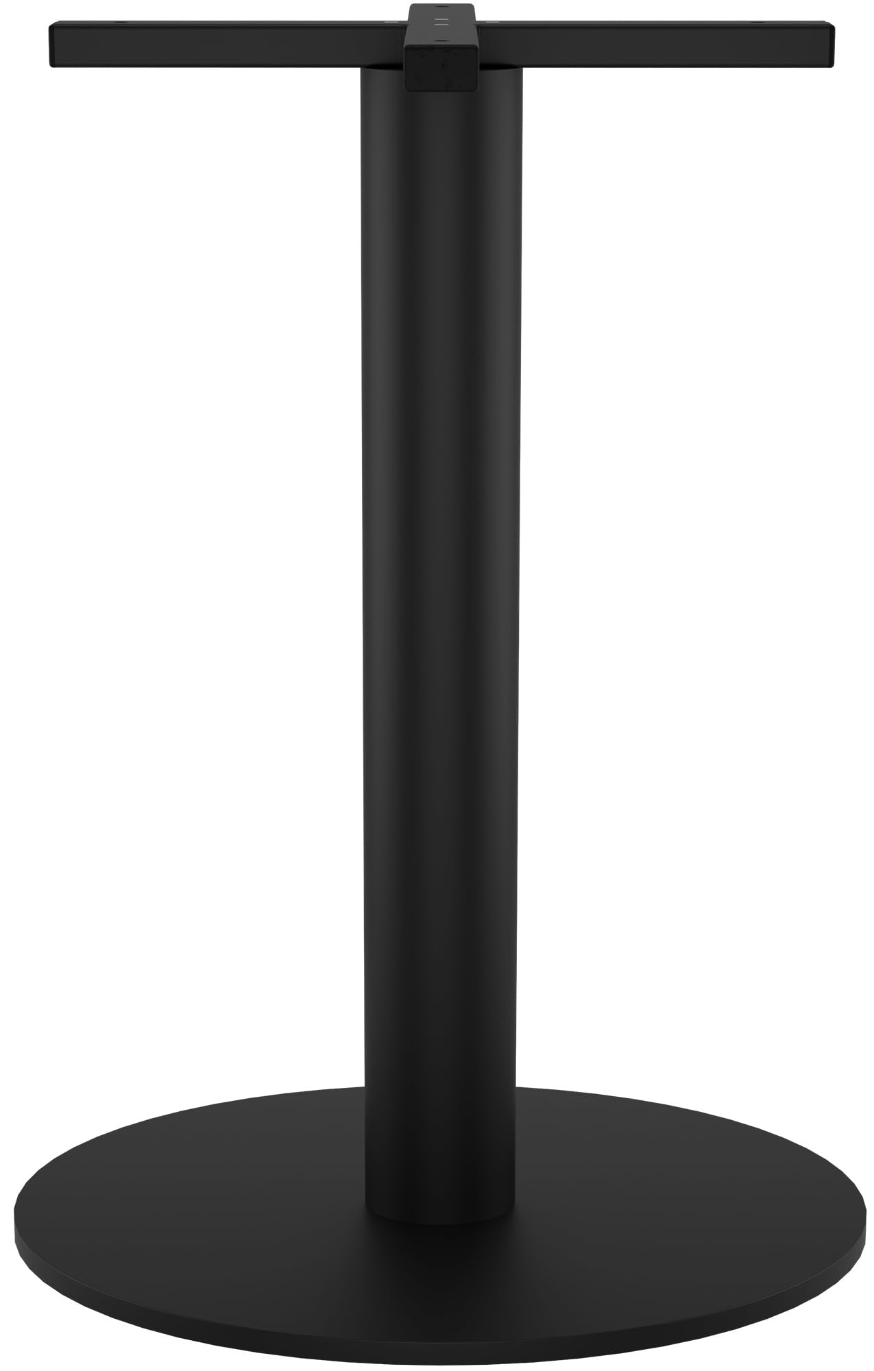 CLP Base del tavolo in metallo nero, gambe del tavolo Marudi in acciaio verniciato a polvere, robusta base del tavolo per interni ed esterni, Colore:nero, Forma:rotondo