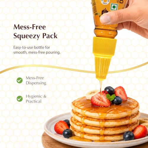 Image of Amazon Brand - Vedaka Squeezy Honey | 800 g | (400 g x Pack of 2) | No Added Sugar | Rich in Antioxidants | Source of Nutrition & Energy