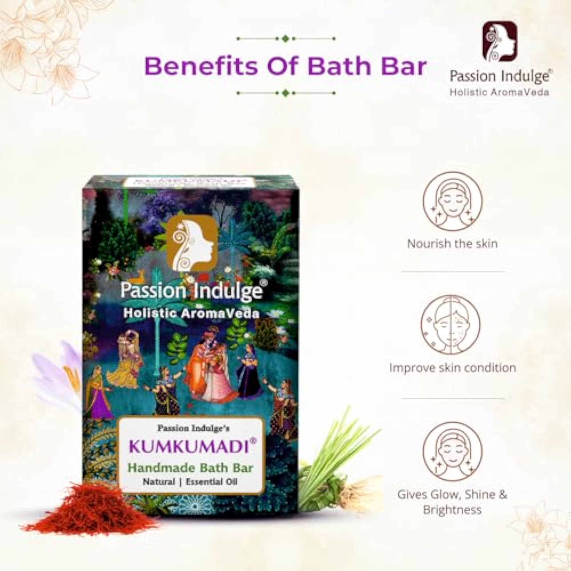 Kumkumadi Kit - Natural Handmade Bath Bar and Facial Care Set