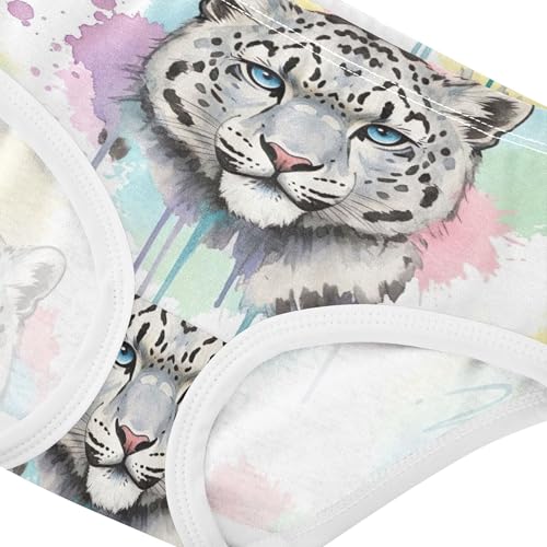 Colorful Snow Leopards Rainbow Toddlers Underwear Floral 2t Cotton Cute Panties Girl Stylish Kids Briefs Undies4