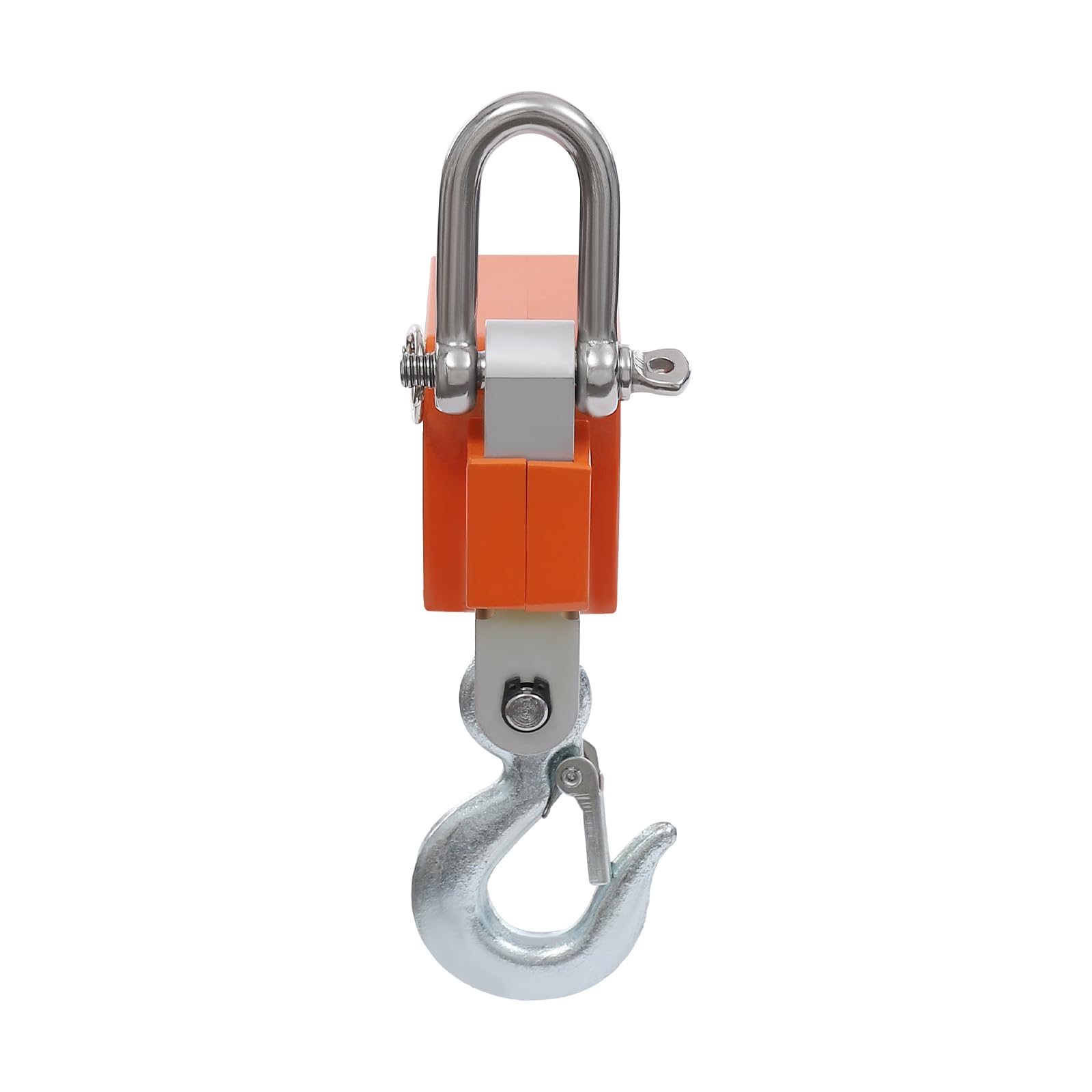 Báscula de grúa digital colgante, 500 kg, compacta, con pantalla LCD HD y conmutación, peso ligero y portátil, para almacenamiento de material y equipaje (naranja)