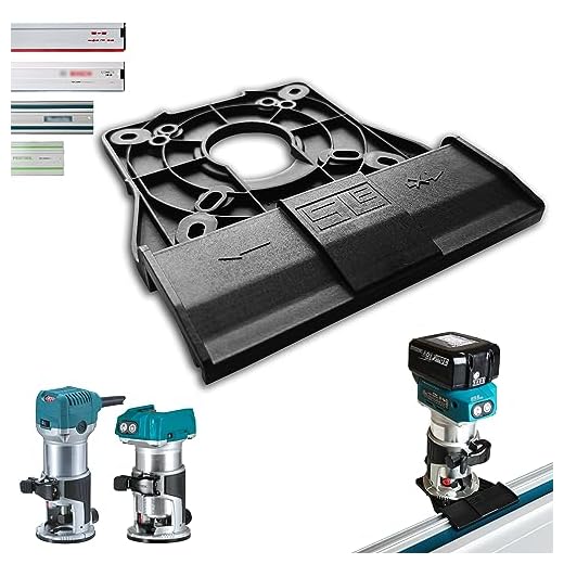 Profi Führungsschienenadapter für Makita DRT50 / RT0700C / RT0702C / RT0700 für Makita/Bosch/Festool Führungsschiene Oberfräse Kantenfräse Adapter