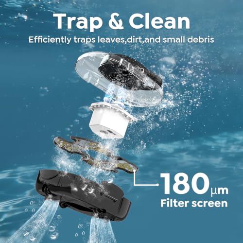 Image of S1 Pro Cordless Robotic Pool Cleaner, 130-Min Runtime, Cleans Up to 1,292 Sq.Ft, Dual-Motor Pool Vacuum, Automatic Cleaner with Large Filter Basket, Fast Charging & Self-Parking (Glossy Black)