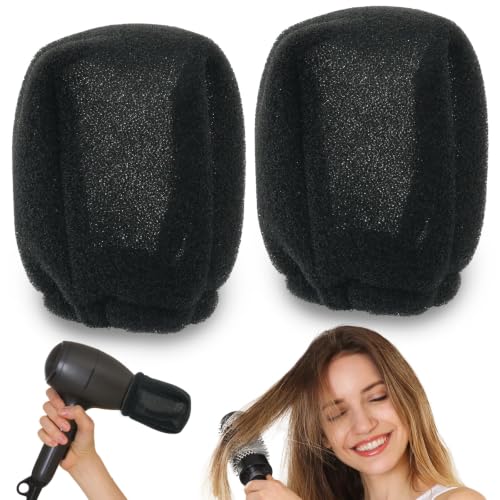 2 Pcs Hot Sock Diffuser for Hair Dryer, Compact and Portable, Black