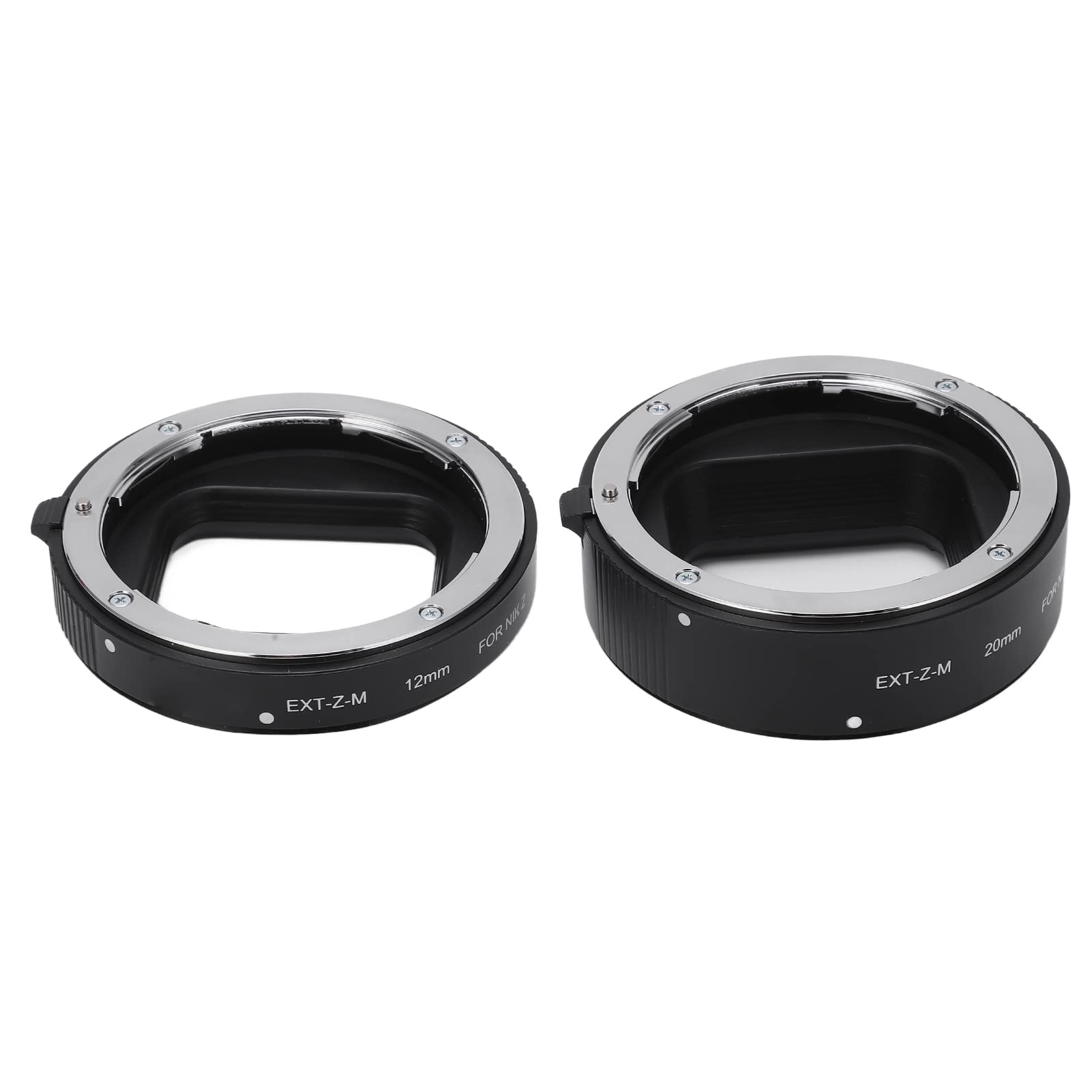 Acouto Zestaw Pierścieni Przedłużających Makro 12 Mm 20 Mm Z Automatycznym Ustawianiem Ostrości do Aparatu Z5 Z6 Z6II Z7 Z7II Z50 Z Mocowanie Kamery Prosty i Blokowany do Montażu Materiału Prosty,