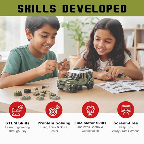 Image of Premium Building Blocks Set for Kids Age 6+ | 267 Pieces DIY Construction Toy | STEM Educational Learning Toy | Develops Problem Solving & Fine Motor Skills | Screen (Warden XE)