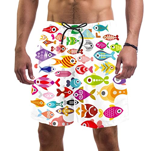 Short de Bain Hommes Poisson Mignon JDEZ Séchage Rapide Léger