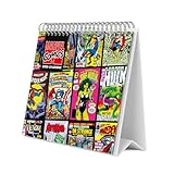 Grupo Erik Calendario sobremesa 2026 Marvel - Almanaque de mesa 2026 Con espacio para Anotar, Vista Mensual global, Ilustraciones y Base resistente (19,5 x 16,5cm)