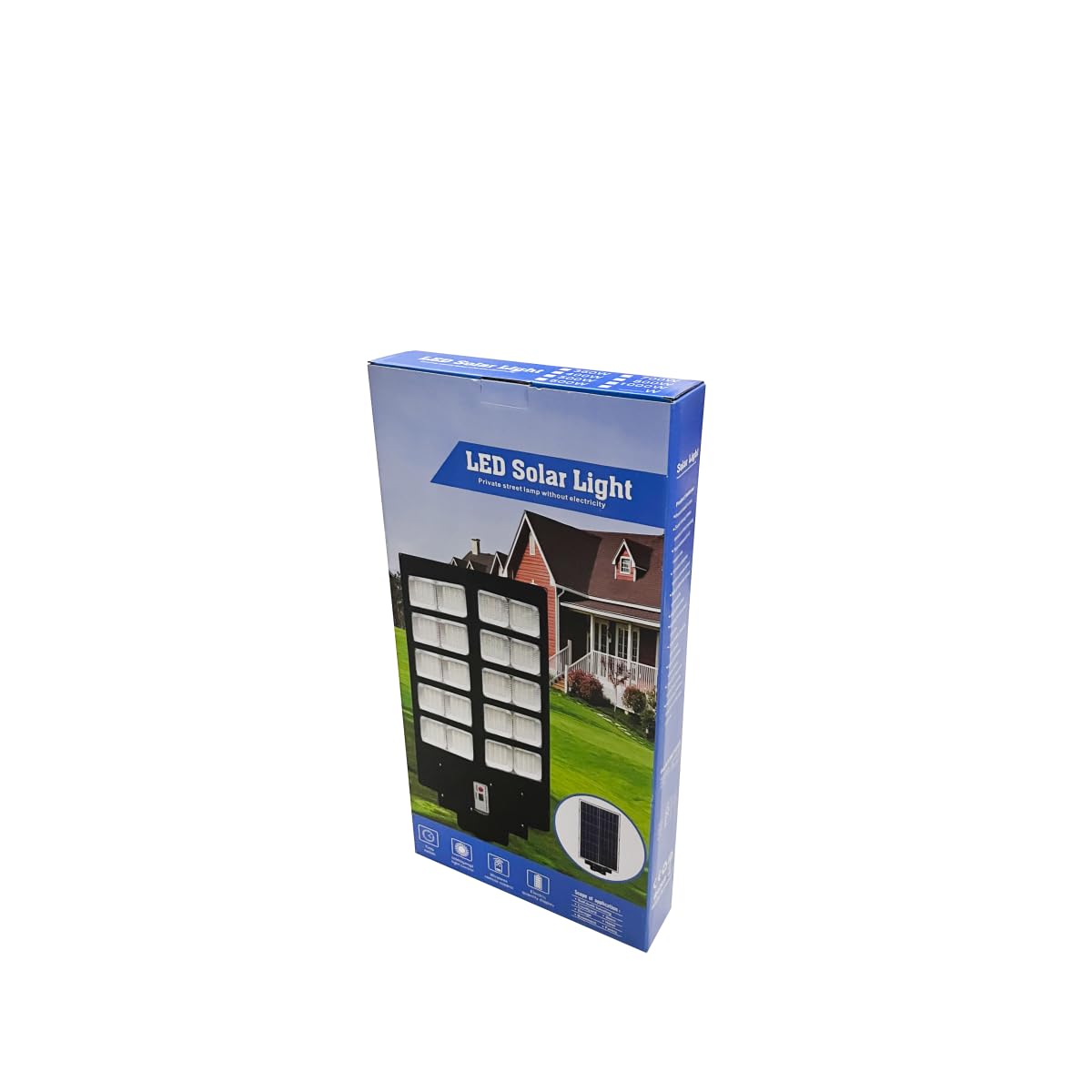 JANDEI - Lampione solare, potente 4000 lumen, con sensore di movimento, telecomando incluso, luce bianca fredda 6000k, faretto solare, luce per giardino, patio (palo incluso)