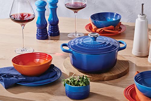 Image of Le Creuset Signature Enamelled Cast Iron Round Casserole Dish With Lid, 18 cm, 1.8 Litre, Azure, 21177182202430