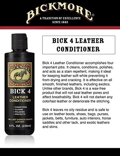Leather Care Kit, Bick 1 Leather Cleaner, Bick 4 Conditioner, 2 Cloths - 4