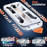 Tentoki Privacy Screen Protector For iPhone 12/12 Pro (6.1-inch), Compatible With Face ID, 25° Anti Spy Premium 9H+ Tempered Glass Film[Auto Dust Elimination] [No Bubbles] [Case Friendly] 2 Pack - Image 3