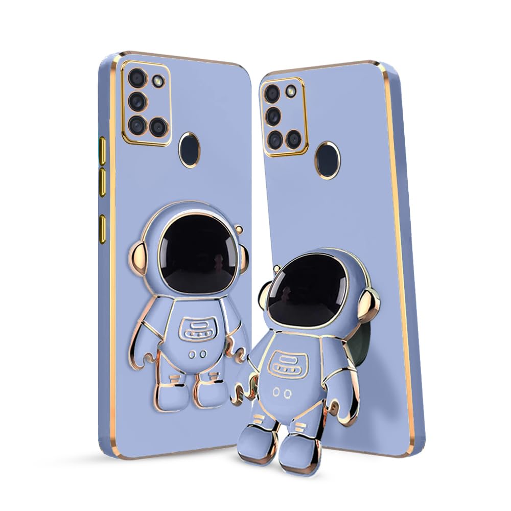 KARWAN®️ 6D Astronaut with Folding Stand Back Cover Case Compatible for Samsung Galaxy A21S | Slim electroplated case | Stand case | Soft TPU | Space Astro Theme | Camera Protection-Blue (B0CQYF8RSK) Amazon Price History, Amazon Price Tracker