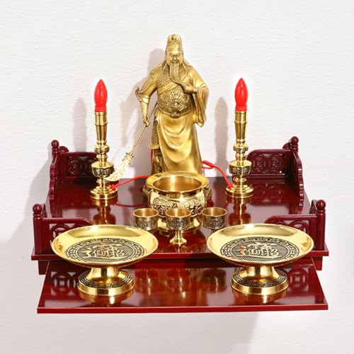 Étagère d'autel de Bouddha en bois noble, sanctuaire Guanyin suspendu de style chinois