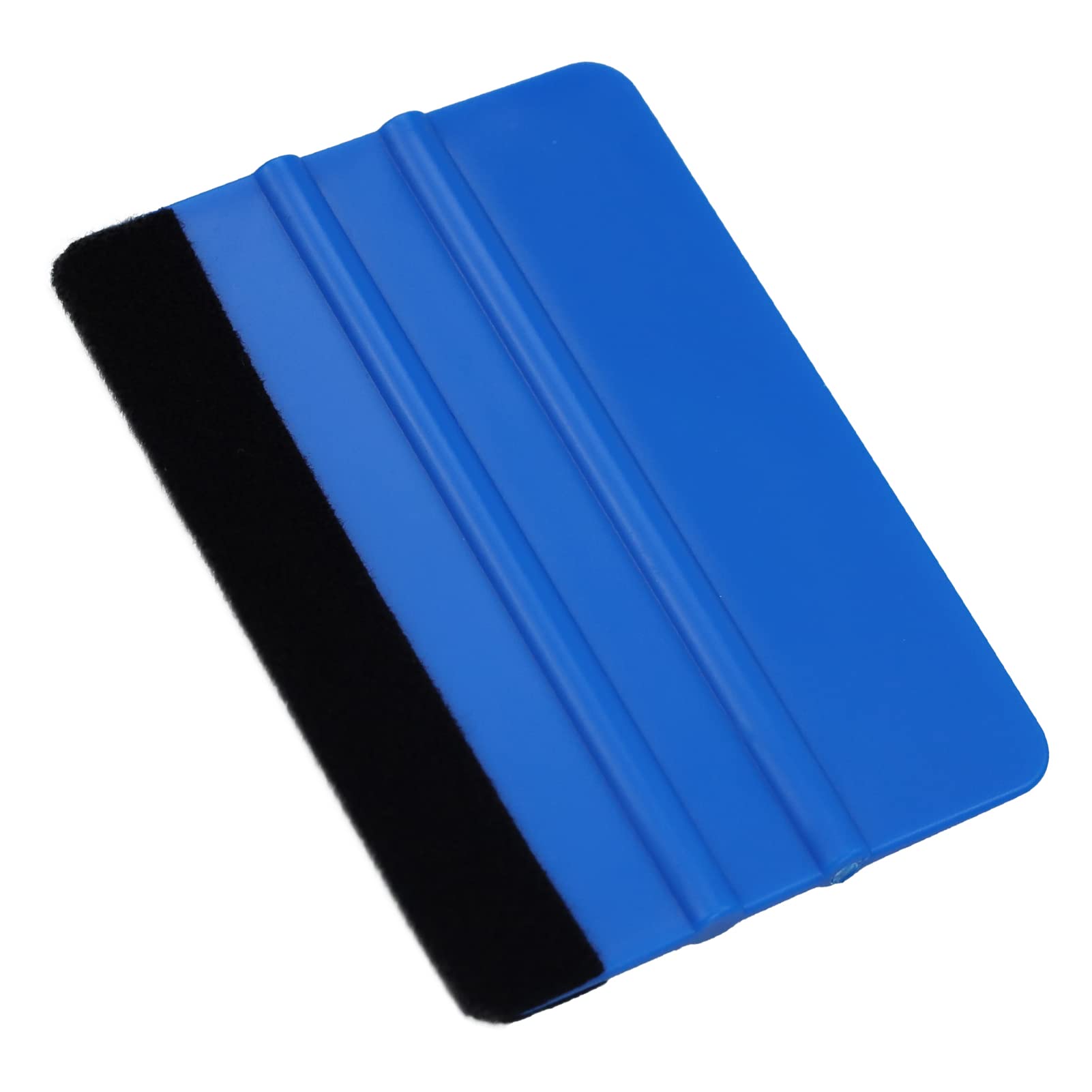 3Pcs Plastic Squeegee with Felt Edge, Decal Applicator Wallpaper Smoothing Tool Car Vinyl Wrap Scraper Craft Mini Squeegee Blue