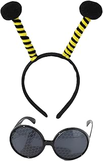 2 Pack Butterfly Antenna Headband and Black Eyeglasses Bug Antenna Headb...