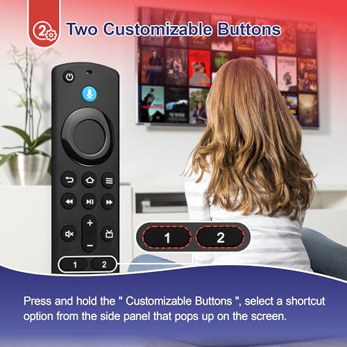 Image of Replacement Voice Remote Control Fit for Fire Smart TV Cube, TV Stick 4K Max /4K (1st&2nd Gen), Stick (2nd&3rd Gen) /Stick Lite /HD, and for Insignia-Toshiba-Pioneer-Omni QLED Series, Not for ROKU-TV