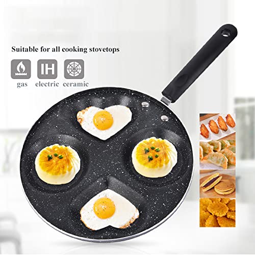 Buy JIEQIJIAJU Egg Frying Pan 4 Cup, Nonstick Pancake Pan Heart