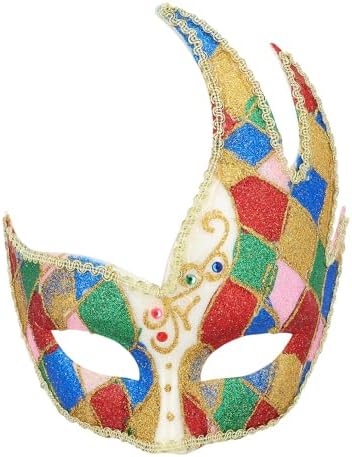 and Venetiaans oogmasker in het goud - Met dikke veren Boa in het zwart/goud - 180
