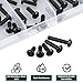 M4 Black Torx Security Screws Kit with Bit (M4x8/10/12/16/20), 304 Stainless Steel Button Head Tamper Resistant Machine Screws for Outdoor, Automotive & Anti-Theft, 100 Pieces (20 pcs Each)