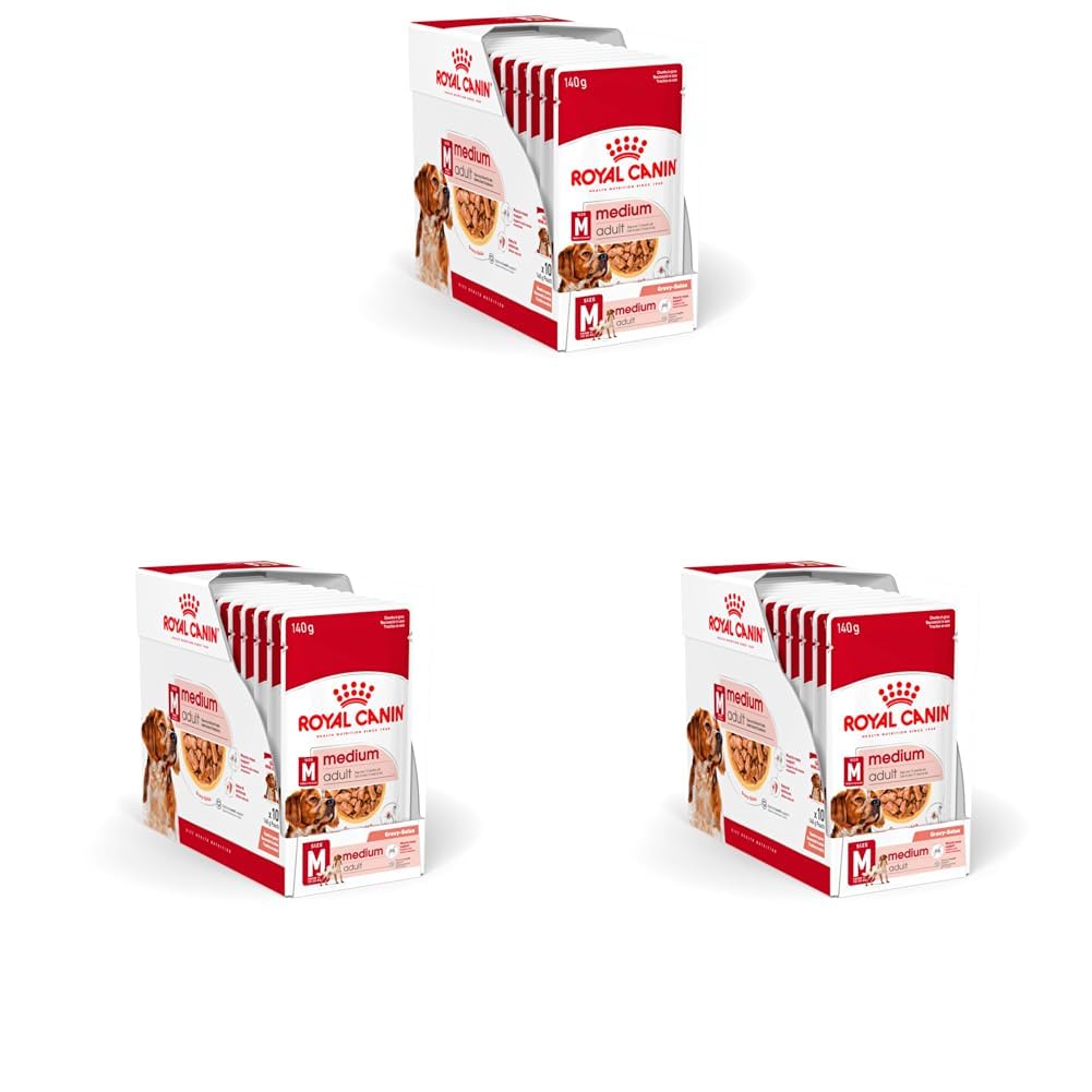 Royal Canin Medium Adult Dog Food, Gravy (Packof10) (Pack of 3)
