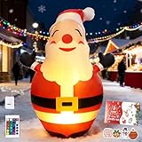 LAWAN Decoraciones inflables de Navidad de,Papá Noel Inflable de 1,5 Metros, Luces LED integradas,para Exteriores, Patio,...