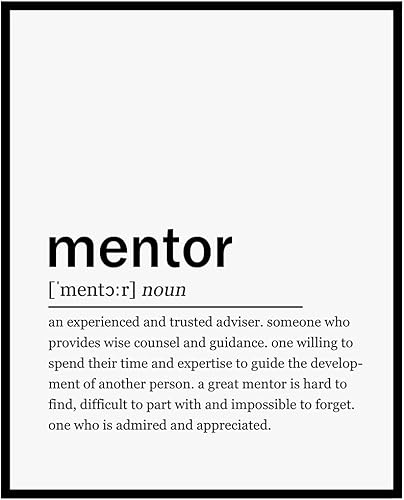 Miniatura 1 de Gift for Mentor Thank You Mentor Print Sign Mentor Definition Print Mentor Appreciation Retirement Gift for Boss Teacher, 8x10 inch - UNFRAMED