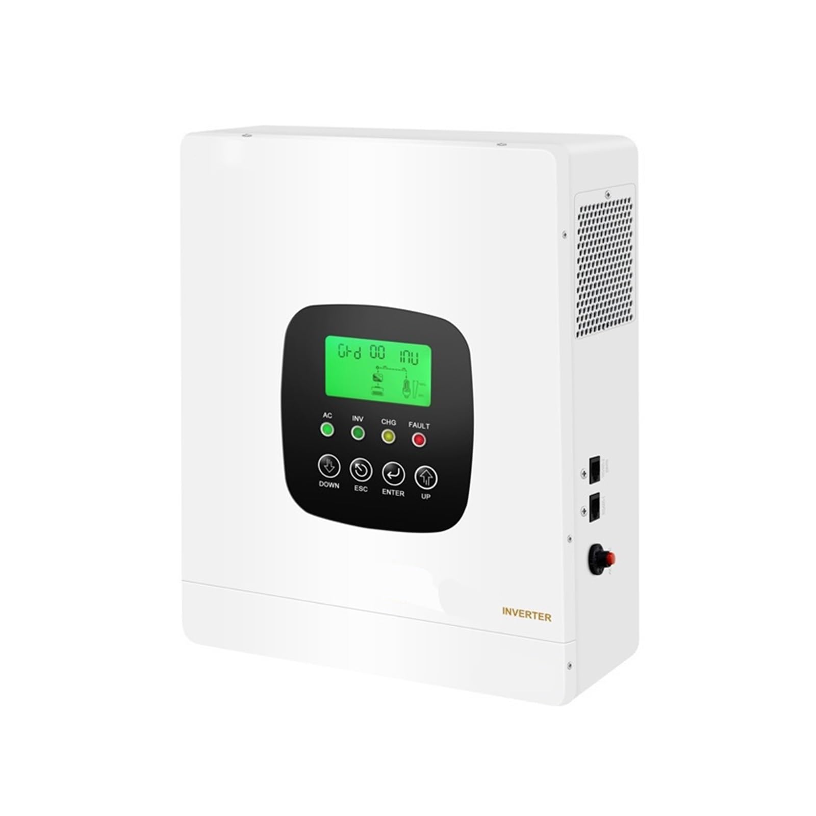 Inverter ibrido on-grid/off-grid for uso domestico con controller inverter MPPT integrato, alta potenza 48 V.(3300W-24V)