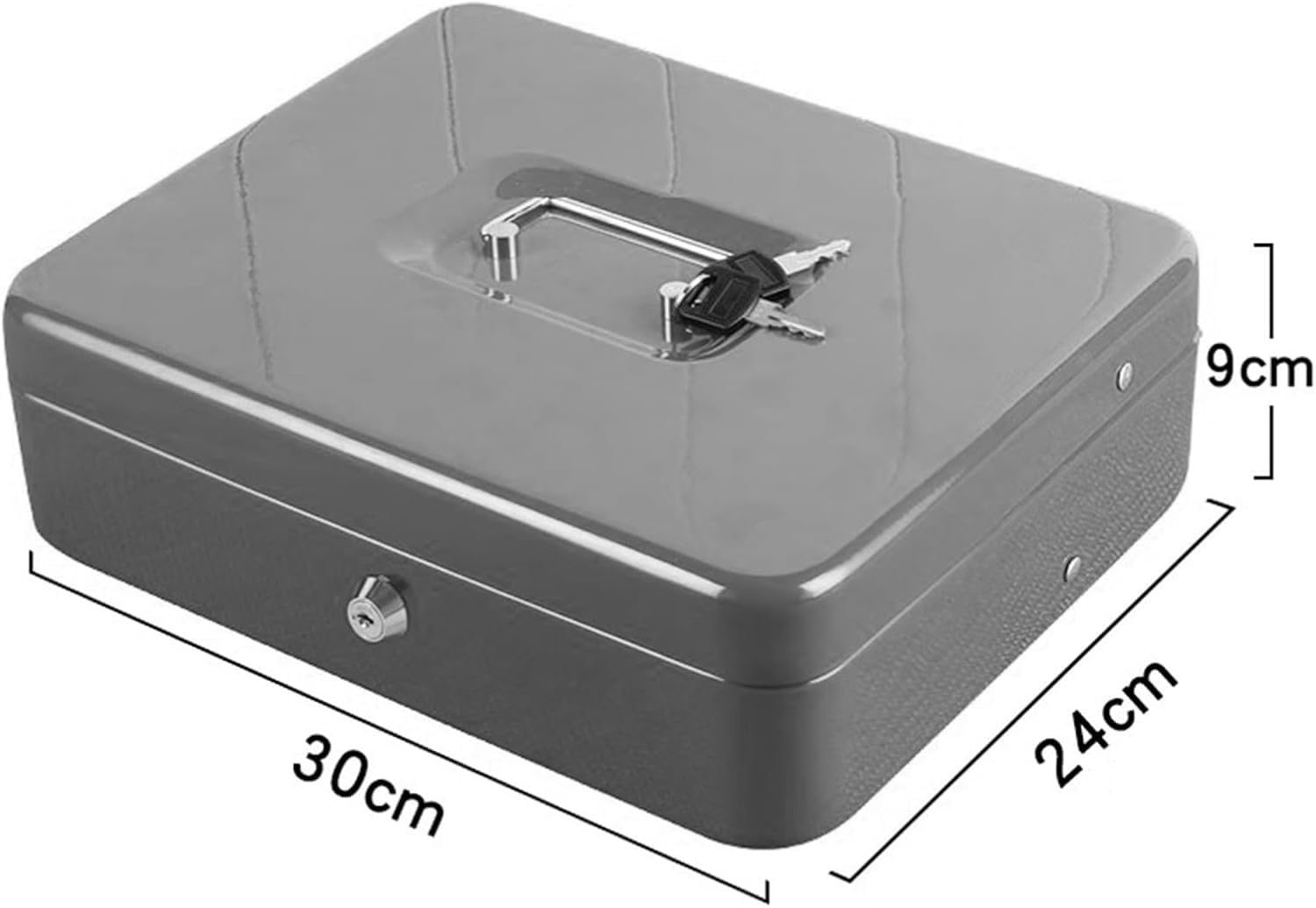 Cajas registradoras, Caja registradora portátil de Metal for Dinero, contenedor for Monedas con Tapa, Caja Manual(BLU)
