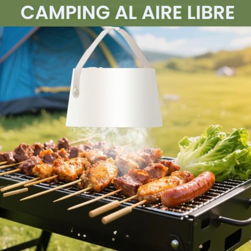 Mini campana extractora portátil para barbacoa interior fondue y camping en color blanco 6